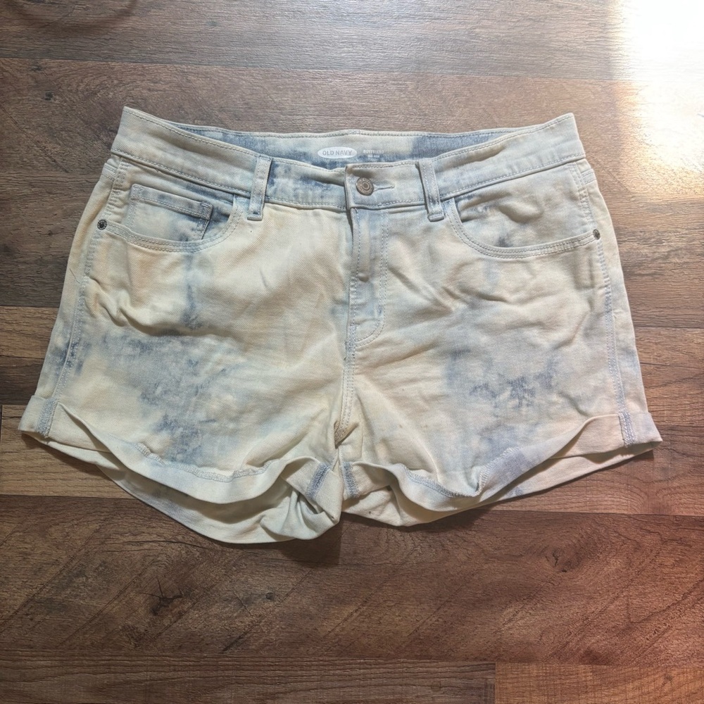 Mossimo Supply Co. Women's Cream and Blue Jean Shorts